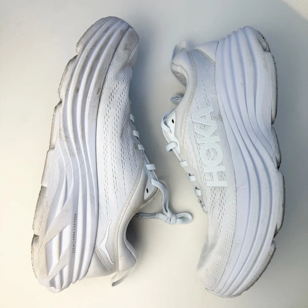 Hoka Bondi 8 White Running Sneakers Women’s 10 - Picture 3 of 13